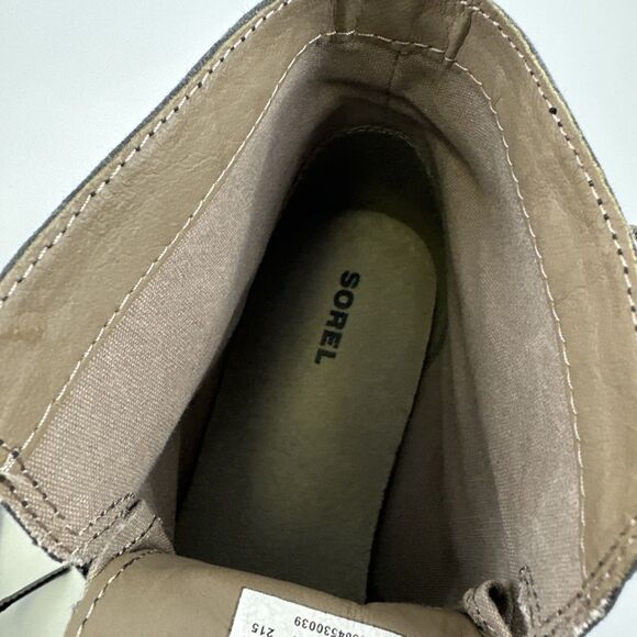 Sorel Major Lace Up Ankle Boot Wedge Gray Canvas Leather NL2163-010 Womens 10 - Picture 13 of 14
